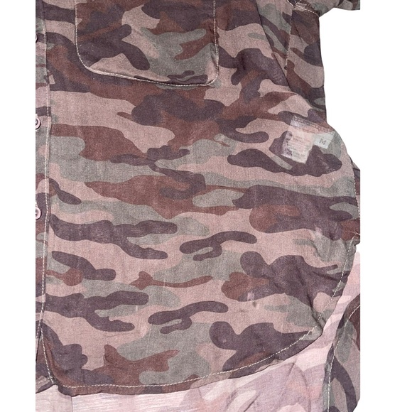 Bella Dahl Women’s Viscose Semi-Sheer Camouflage Blouse Size Medium - Picture 5 of 5